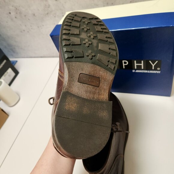 Johnston & Murphy Comstock Boots 8.5M Brown Leather Chukka NOT ORIGINAL BOX - Picture 13 of 16